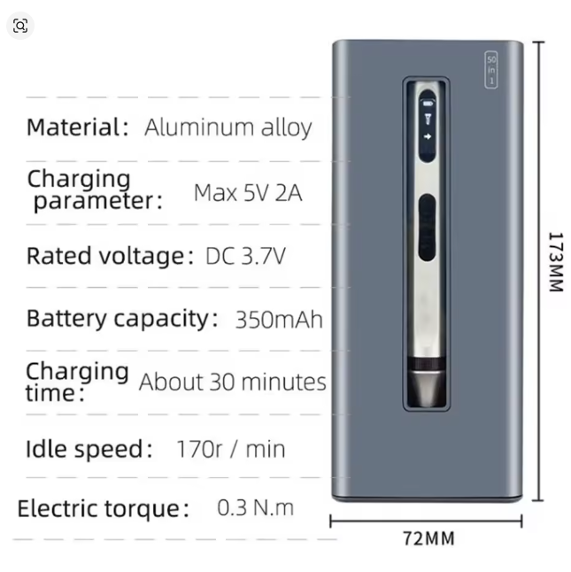Electric screwdriver set, magnetic precision-50 in 1