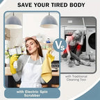 Cordless Electric Spin Scrubber-White/Grey